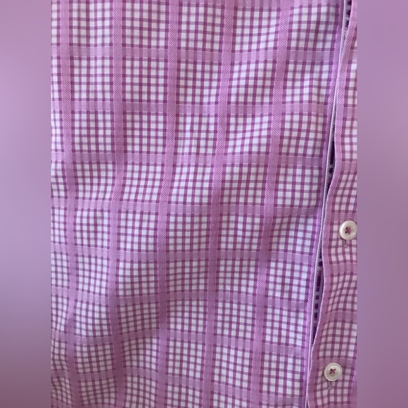 Bugatchi Men’s Pink & White Long Sleeve Button Down Shirt, Shaped Fit - Size L - Picture 8 of 11